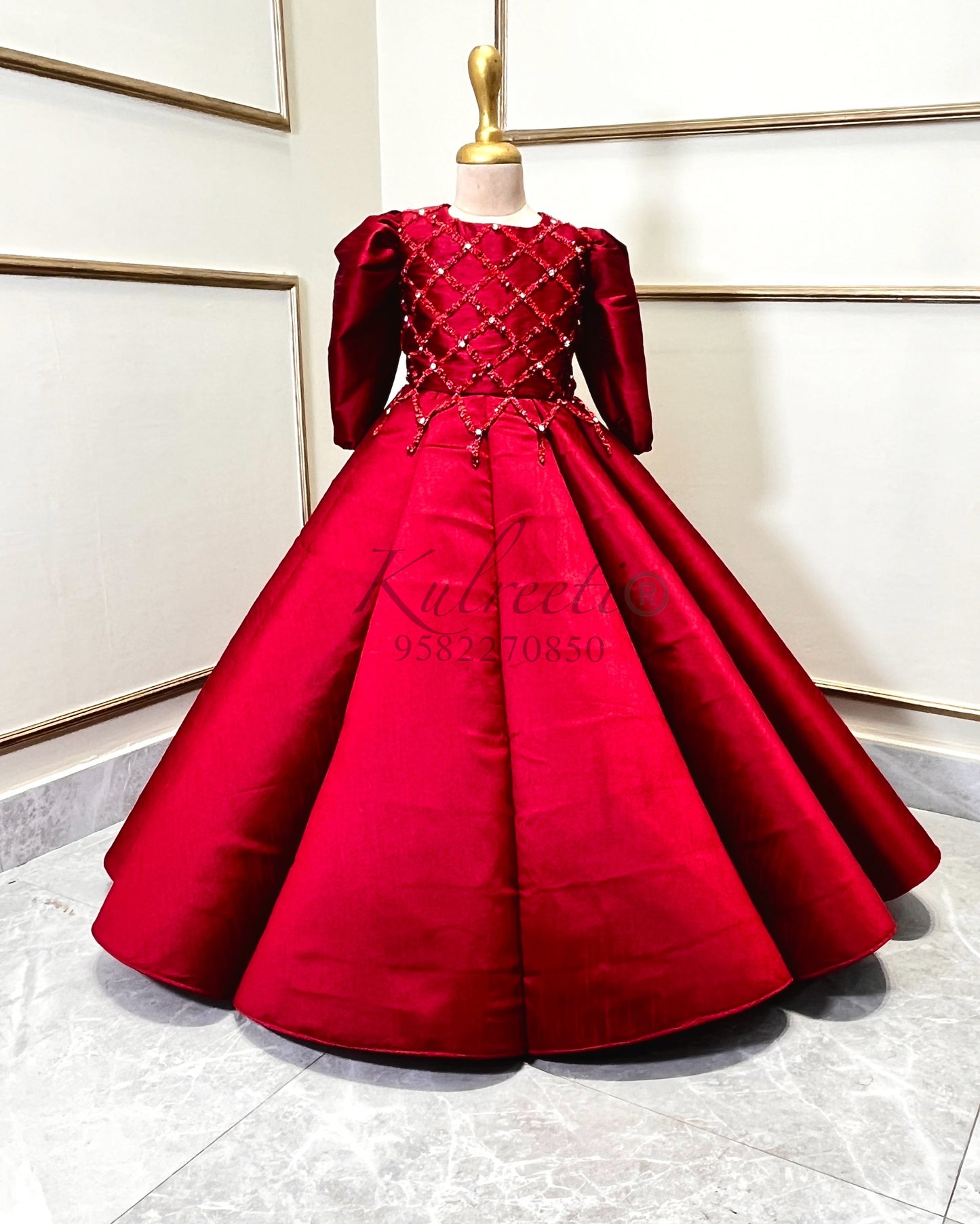 hand work With panel ball gown