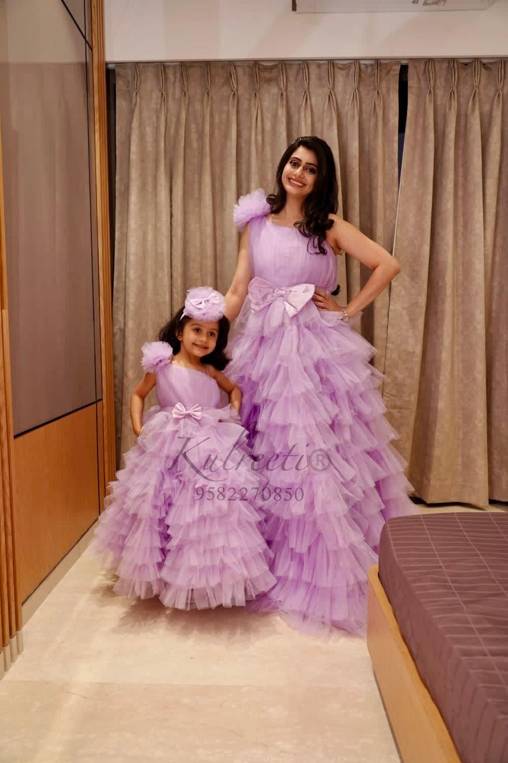 Indian Dresses Same Dress For Mom And Daughter Daughter Twinning