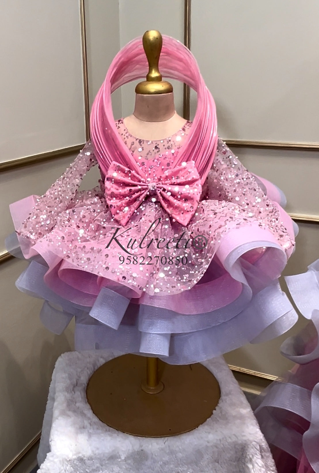 ワンピース bibiy. bcocominidress Bibiy. Simone ribbon dress pearl pink