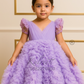Lavender pink waterfall frill Theme Gown