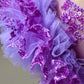 Lavender pink waterfall frill Theme Gown