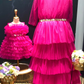 Hot pink Gown For Mother Or For Daughter (1 Pc)