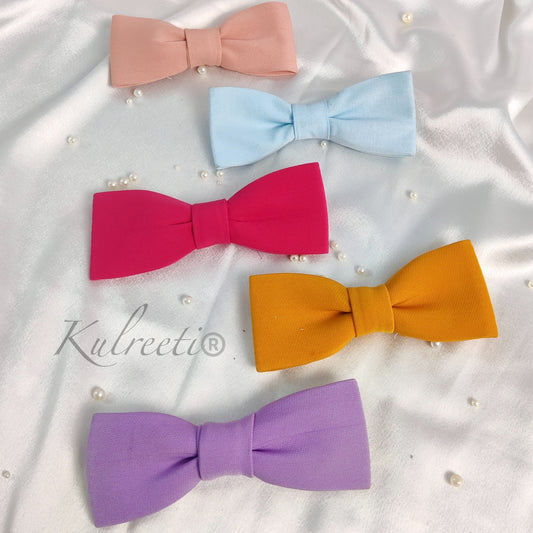 CLASSIC SOLID COLOR HAIR BOW ACCESSORY