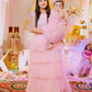 Baby Pink Multi Layer gown  1 Pc)