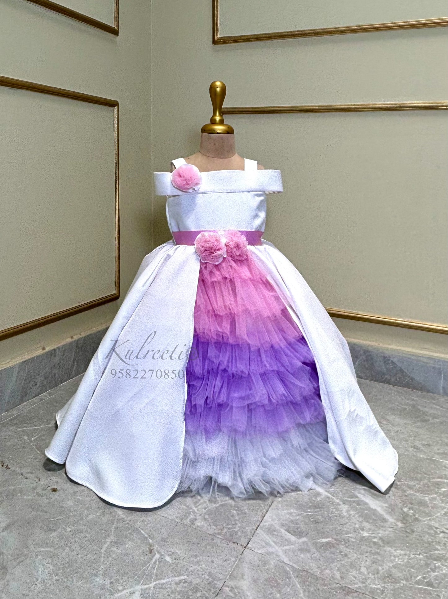 Princess unicorn theme Gown For Mother Or Daughter (1 Pc)