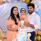 Peach flary theme gown Twinning for Mother and Daughter (2 Pcs Combo)