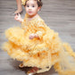 Golden Pearl sequin Embroidery Dress With Full Flair For Mother Or Dress For Daughter (1 Pc)