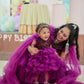Purple sequin gown Twinning For Mother & Daughter (2 Pcs Combo)