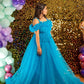 Frozen blue  theme gown Twinning for Mother and Daughter (2 Pcs Combo)