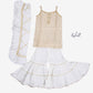 Ivory silk sharara set Set