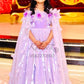 Lavender satin organza flower  theme Gown For Mother Or Daughter (1 Pc)