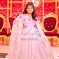 Lavender satin organza flower  theme Gown For Mother Or Daughter (1 Pc)