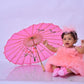 Baby Pink Multi Layer Fur Ball  Dress For Daughter (1 Pc)