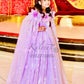 Lavender satin organza flower  theme Gown For Mother Or Daughter (1 Pc)