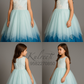 Blue shaded unique style Gown with flower embroidery