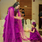 Purple sequin gown Twinning For Mother & Daughter (2 Pcs Combo)