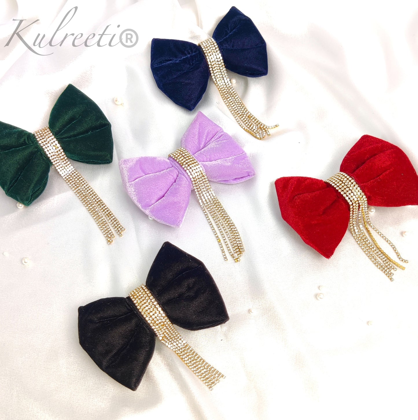 VELVET HAIR BOW ACCESSORY