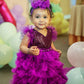 Purple sequin gown Twinning For Mother & Daughter (2 Pcs Combo)