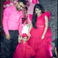 Hot pink Gown For Mother Or For Daughter (1 Pc)