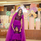 Purple sequin gown Twinning For Mother & Daughter (2 Pcs Combo)