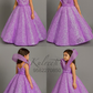 Lavender sequin ball panel gown