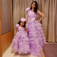 Lavender Frill Twinning for Mother and Daughter (2 Pcs Combo)