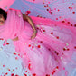 Pink Long Frill Gown For Maternity /Pre-wedding shoot