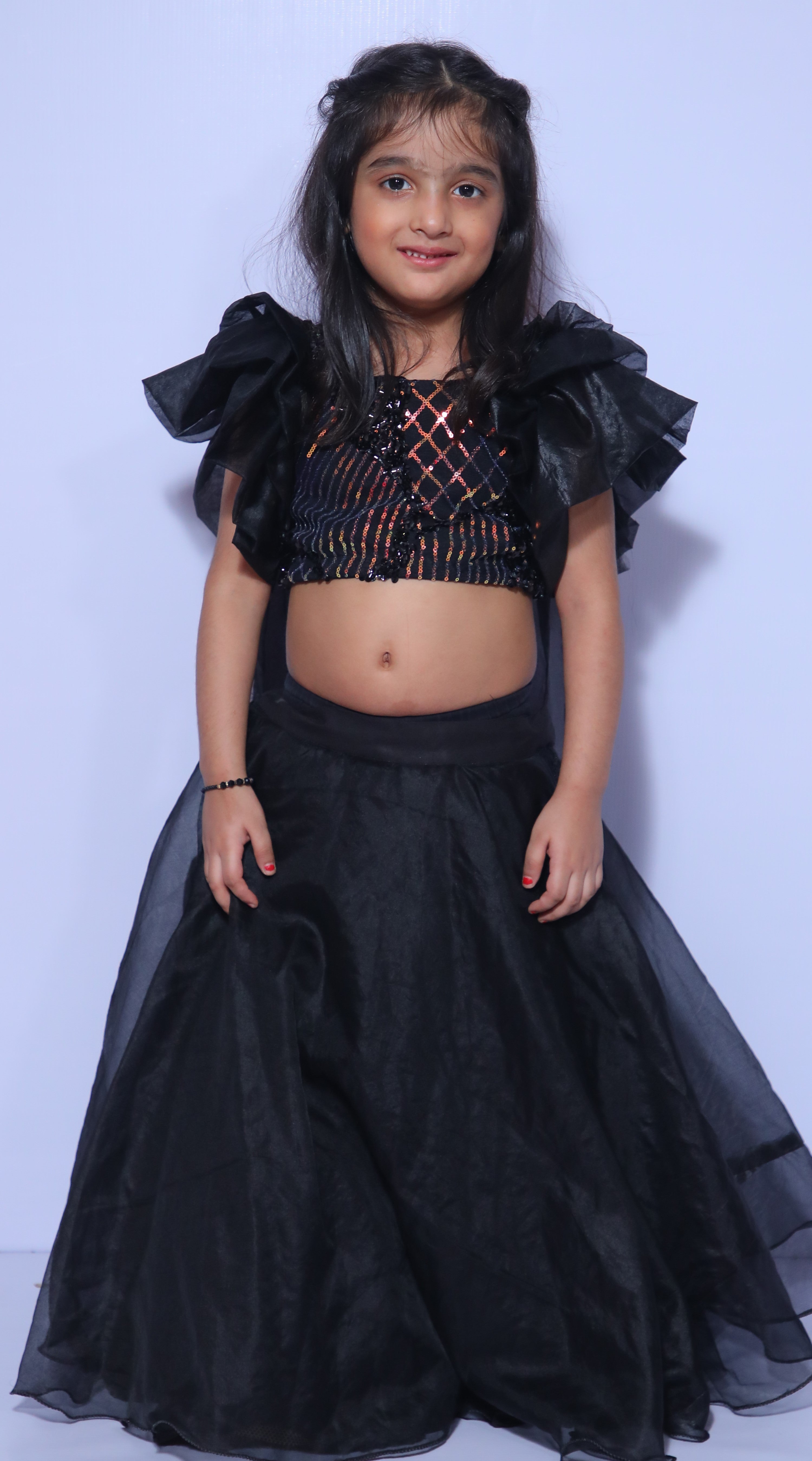 Black Chikankari Embroidered Lehenga Set Design by Vandana Sethi at  Pernia's Pop Up Shop 2024