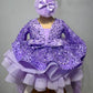 Lavender Frill with sequin work top Twinning for Mother and Daughter (2 Pcs Combo)