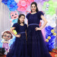 Navy Blue Net Frill Twinning For Mother/Daughter/Son(Single or Combo)