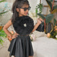 Casual Organza Flower With Stone Work Top With Skirt