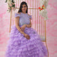 Lavender Gown with Frill Twinning for Mother/Daughter/Son (Single or Combo)