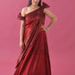 Maroon Chiffon Satin Gown Twinning for Mother/daughter/son(single or combo)