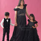 Black Gown Frill Twinning for Mother/Daughter/Son (Single or Combo)