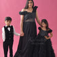 Black Gown Frill Twinning for Mother/Daughter/Son (Single or Combo)