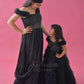 Black Gown Frill Twinning for Mother/Daughter/Son (Single or Combo)