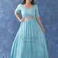 Powder Blue Gown Frill Twinning For Mother/Daughter/Son (Single or Combo)