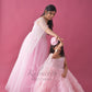 Baby pink Gown with Frill Twinning for Mother/Daughter/Son (Single or Combo)