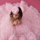 Baby pink Gown with Frill Twinning for Mother/Daughter/Son (Single or Combo)