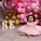 Baby Pink Multi Layer Gown For Mother Or Dress For Daughter (1 Pc)