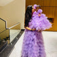 Purple Frill Gown