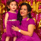 Hot Pink Twinning For Mother And Daughter (2 Pcs Combo)