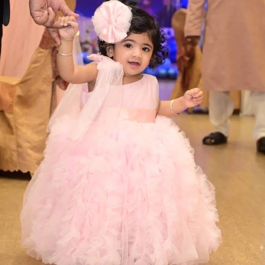 For Girls Baby Pink Colour Long Frock Baby Pink Trail Dress 7-8y Baby Pink For Girls Baby Pink Colour Long Frock Baby Pink Trail Dress 7-8y Baby Pink