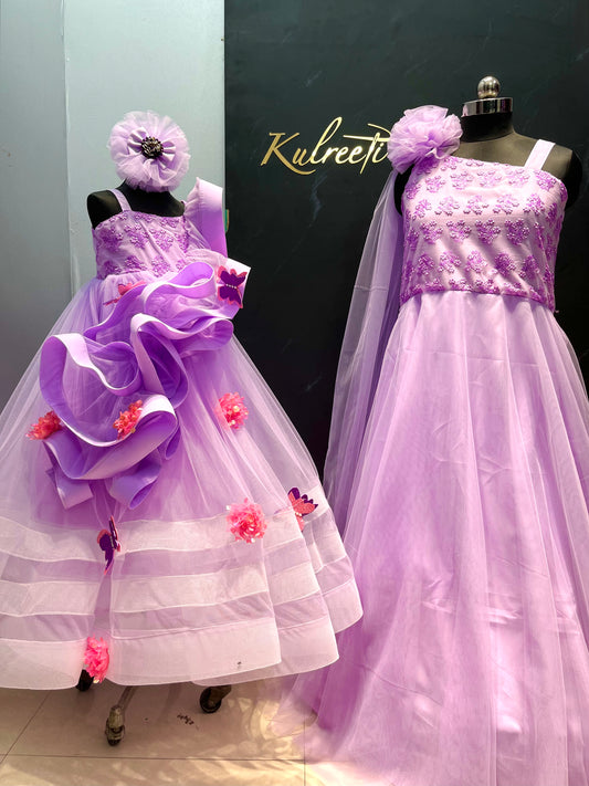 Lavender Gown For Mother Or Daughter (1 Pc)