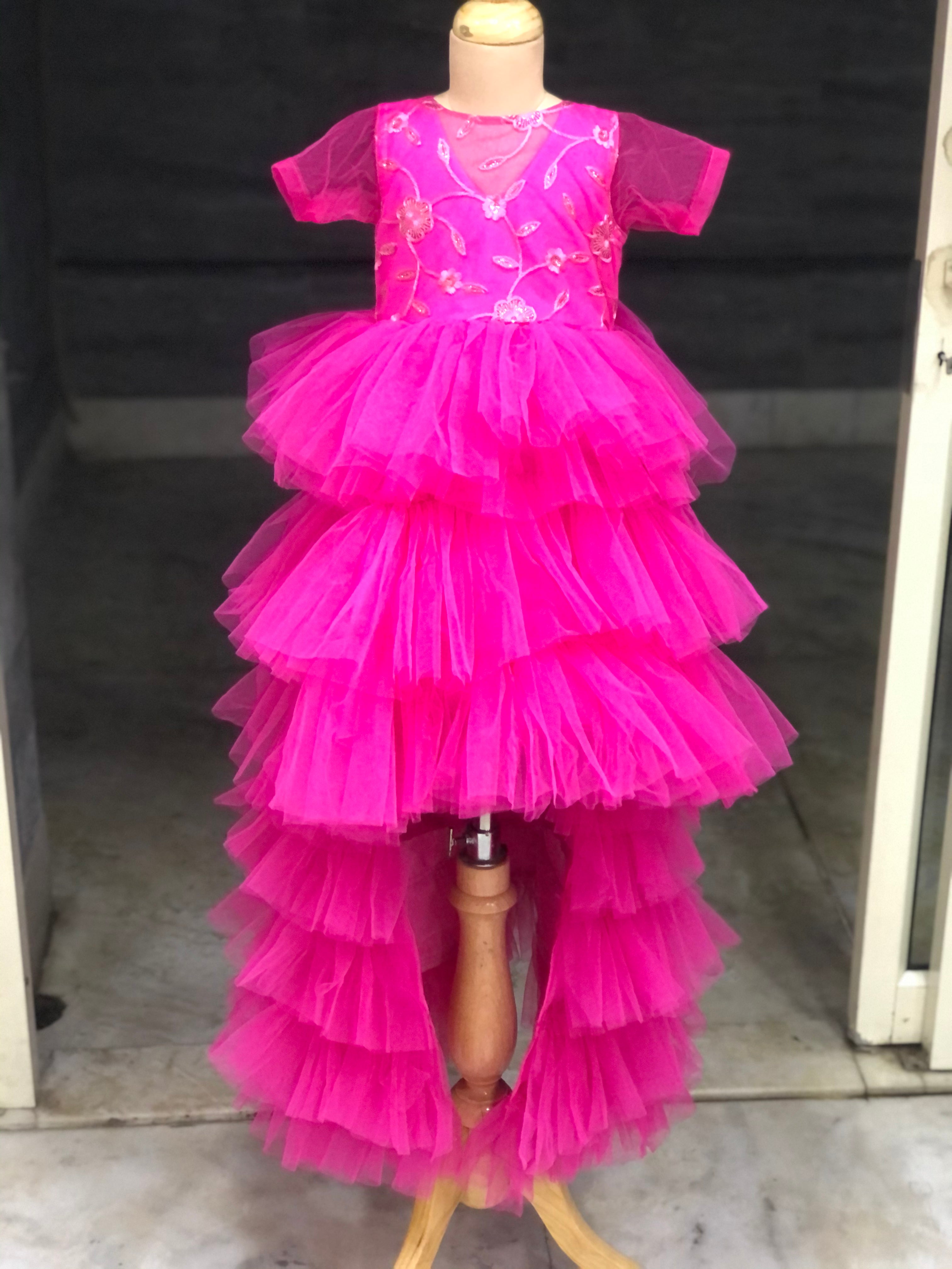 Buy DIMPLE DESIGN STUDIO Pink Frill Dress online
