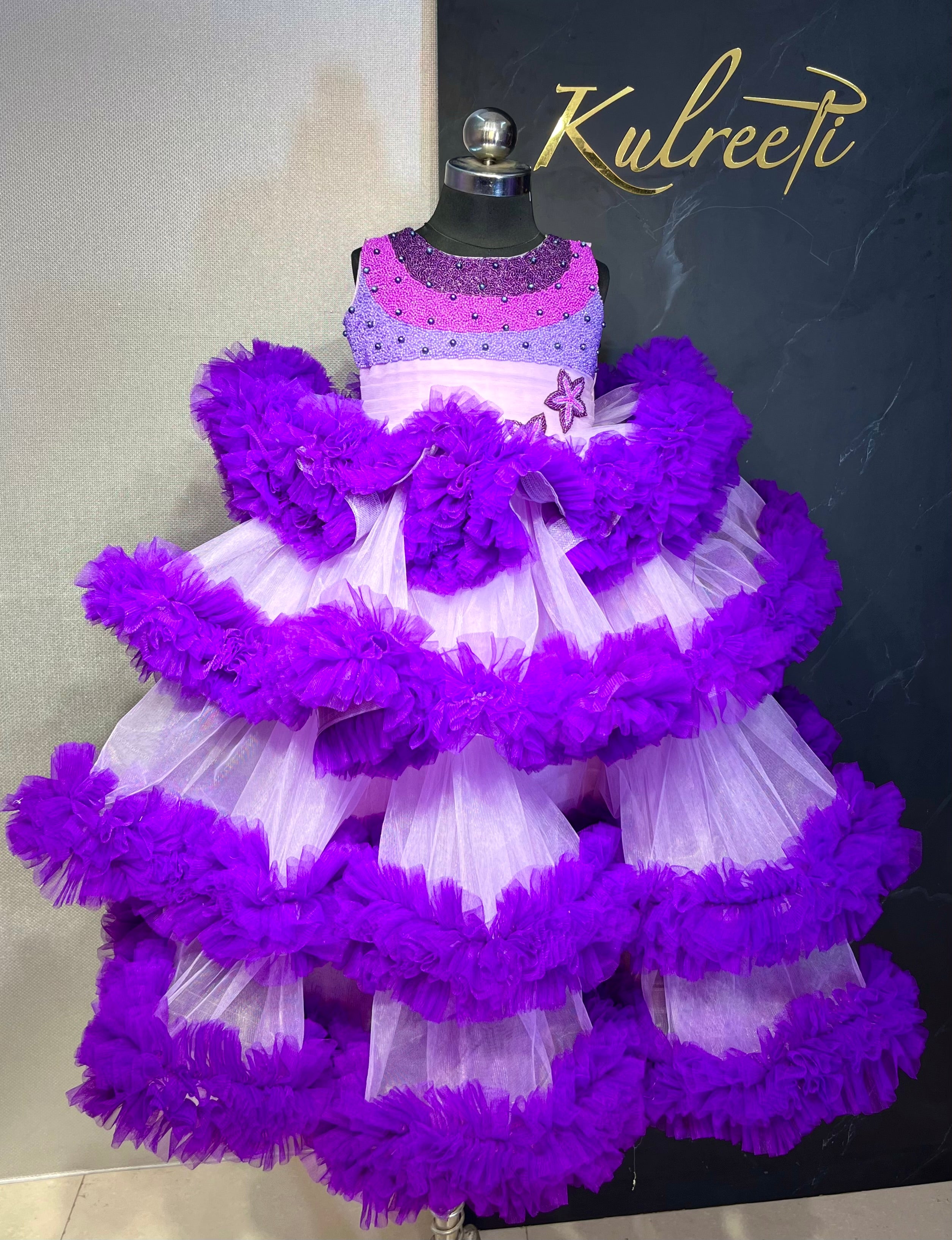 Dark Purple Tulle Style Evening Gown, Purple A-line Long Prom Dress Pa –  formalgowns