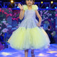 Sample Sale-neon yellow  and grey  Sequin Dress Size: 10-11Y & 11-12Y