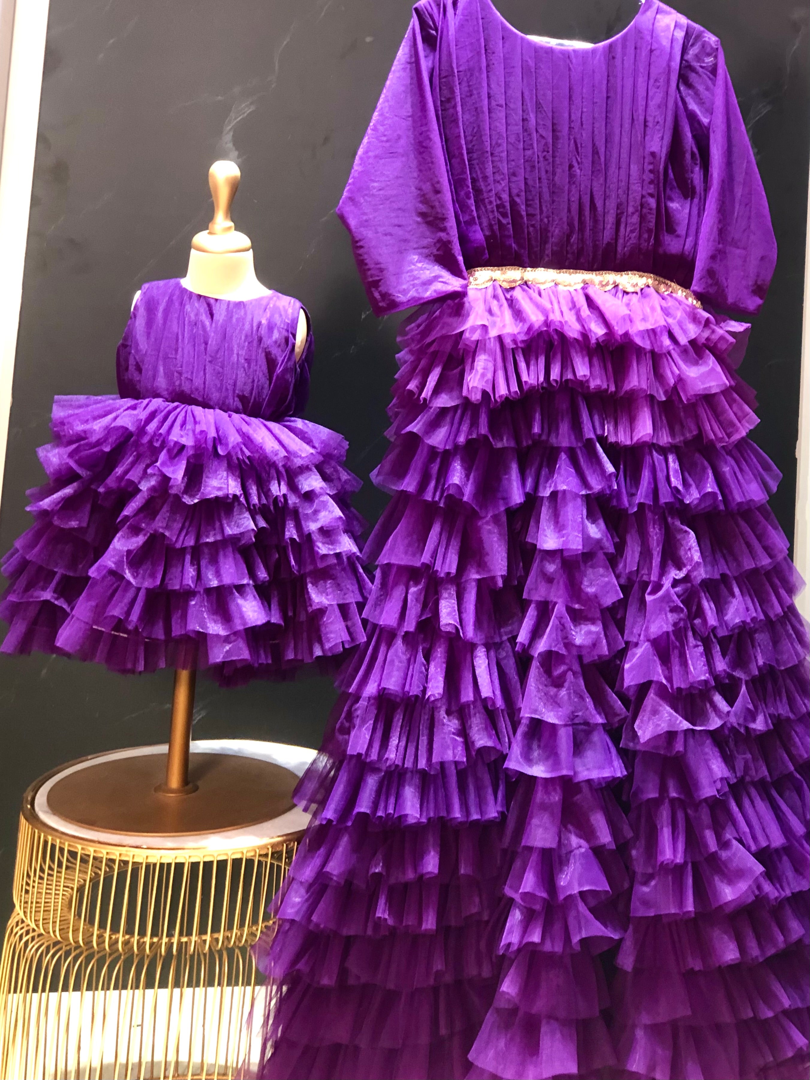Little Girl Deep Purple Dresses Party and Wedding Summer 2023 Kids Birthday  Evening Long Dress Sequin Luxury Gowns Child Costume - AliExpress
