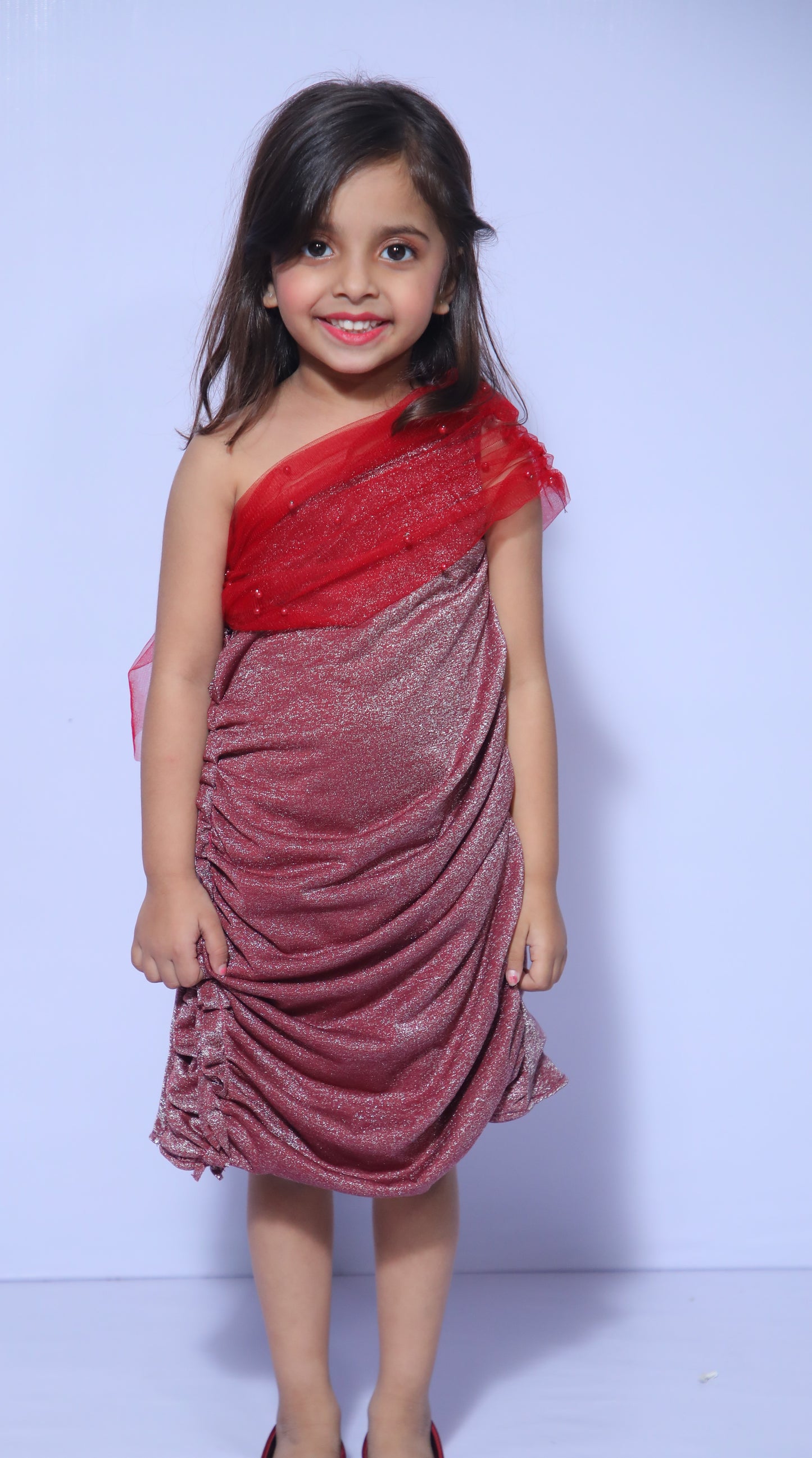 SAMPLE SALE -maroon dress 3-5yrs