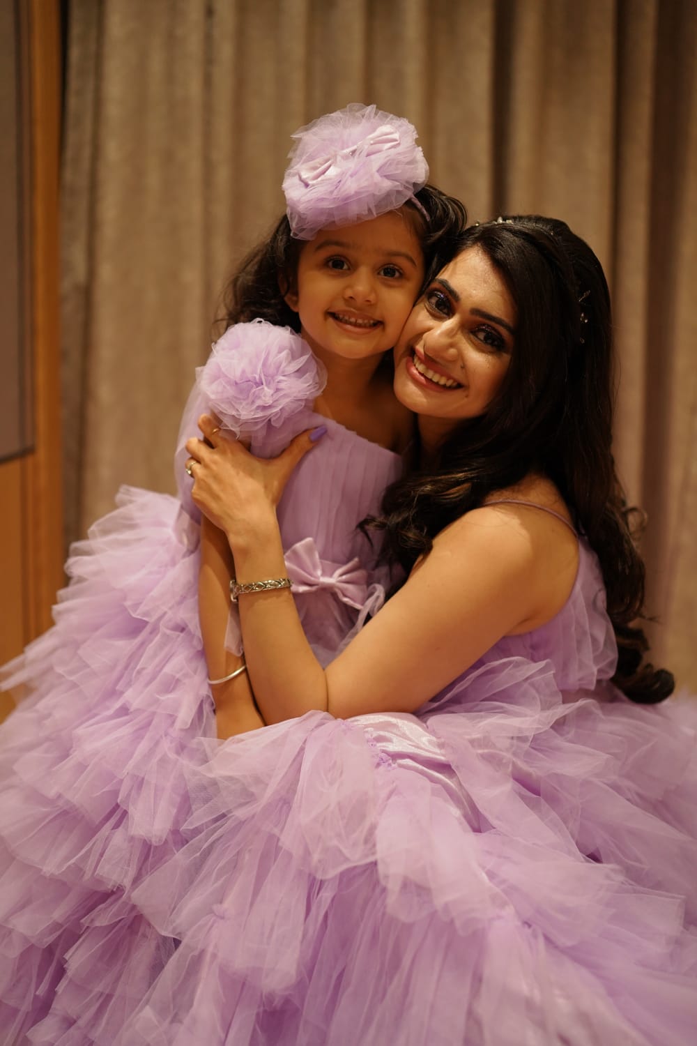 Lavender Frill Gown For Mother Or Daughter (1 Pc) – Kulreeti®